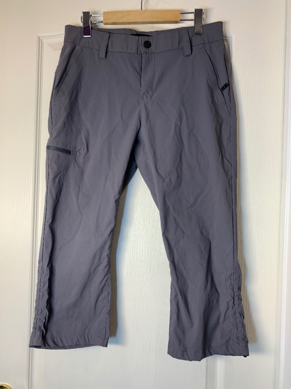 Wind River Grey Cropped Outdoor Pants Women Size 8 Hiking Utility Lightweight